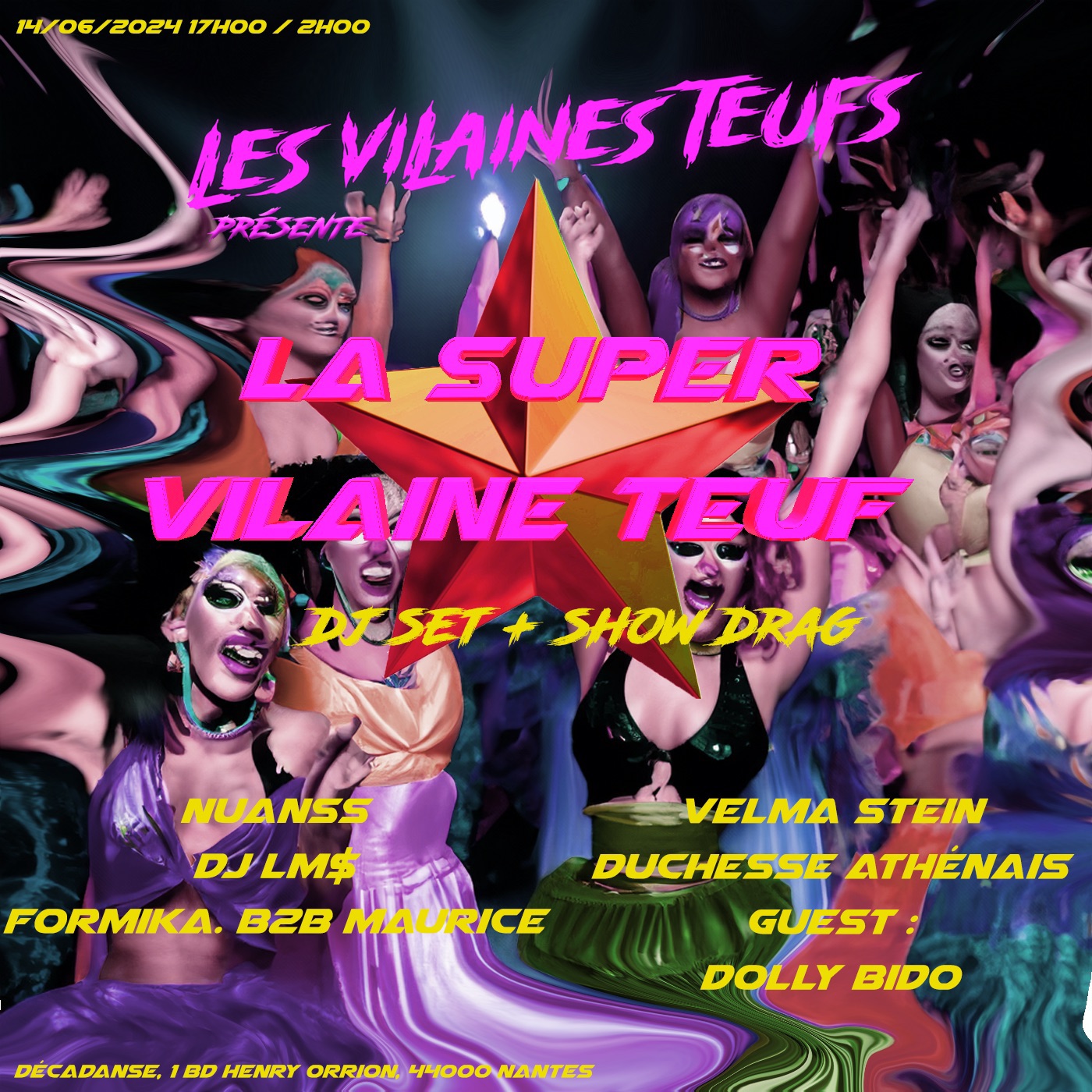 Affiche Super Vilaine Teuf Nantes