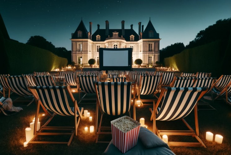 Ciné-gastronomique plein air au Château de Maubreuil