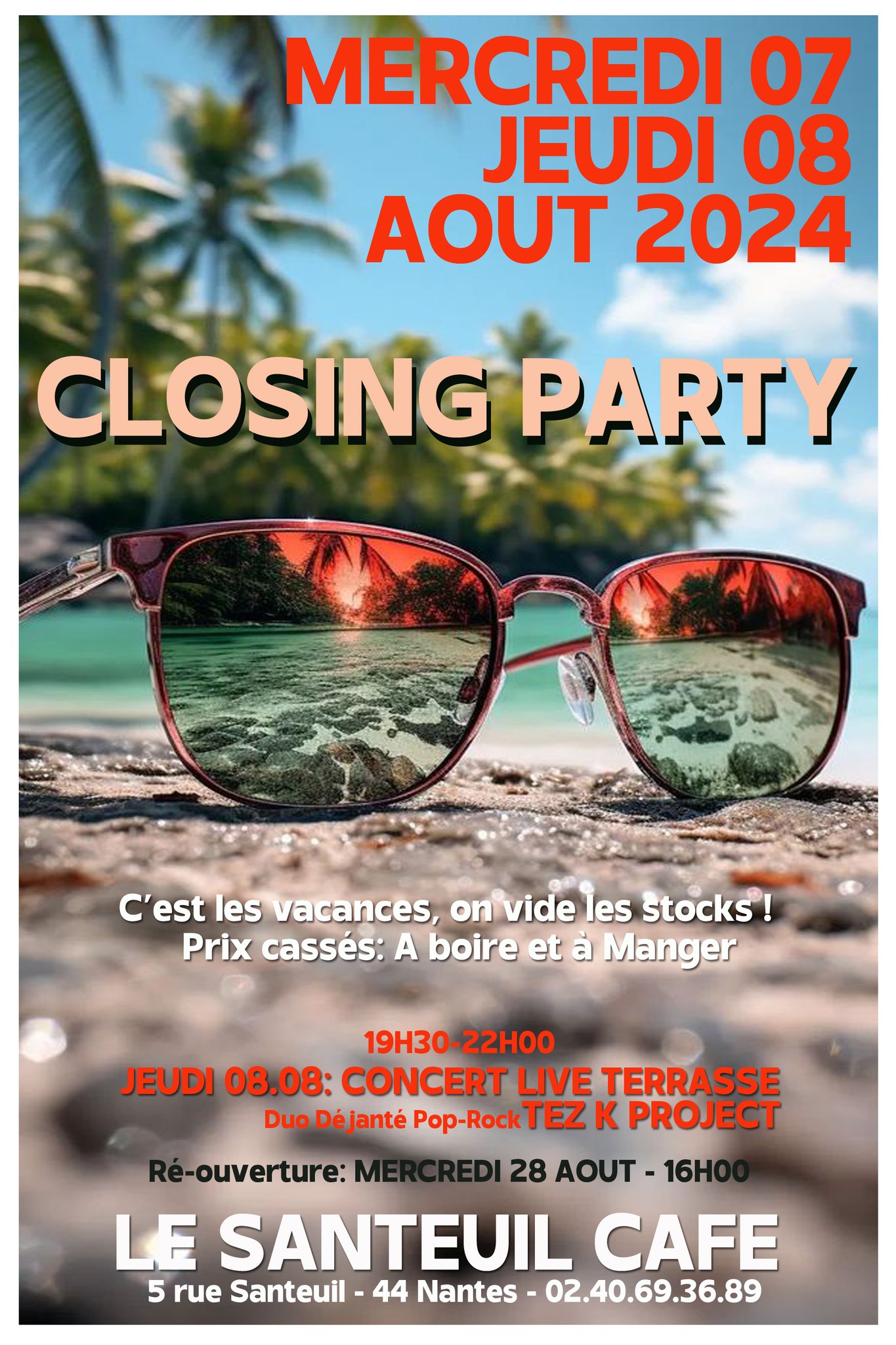 closing party au santeuil café