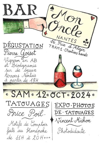 Dégustation, Tattoo et expo chez Mon Oncle